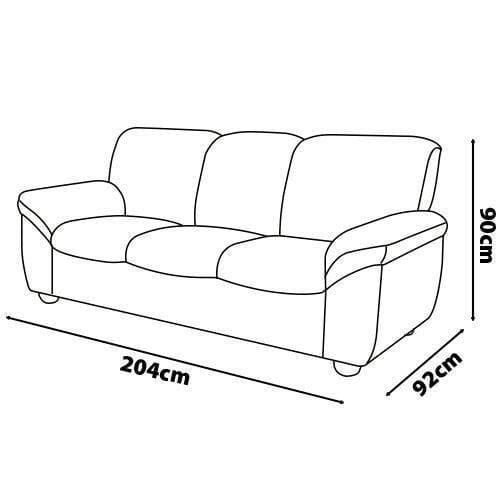 Sofá de 3 e 2 Lugares Linoforte Stillus II com 154 cm e 204 de Larguras e Revestidos em Tecido Suede - 8