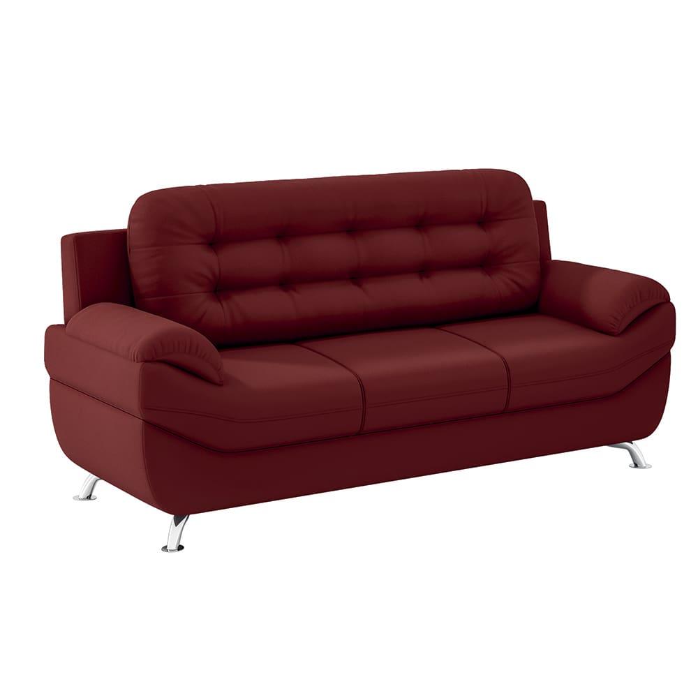 Sofá 3 e 2 Lugares Linoforte Mercury Revestido em Tecido Suede - 3