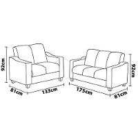 Sofá 3 e 2 Lugares Luizzi Roma II com Revestimento em Veludo - 8