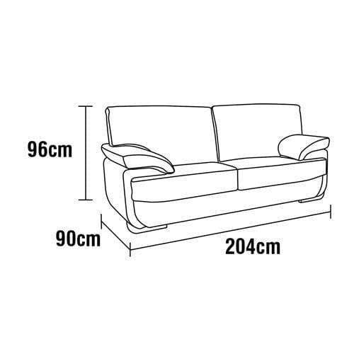 Sofá 3 e 2 Lugares Linoforte Bélgica em Tecido Suede com 4 Almofadas - 5