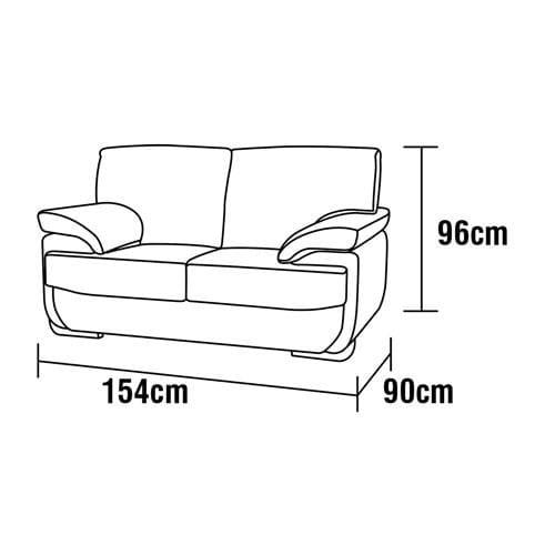 Sofá 3 e 2 Lugares Linoforte Bélgica em Tecido Suede com 4 Almofadas - 6