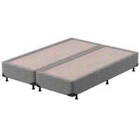 Cama Box King Size Probel Century D28 com Molas Ensacadas e Pillow Euro 70x193x203cm - Branco/Cinza