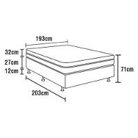 Cama Box Super King Castor Silver Star Air com Molas Ensacadas 71x193x203cm – Branco/Bege - 4