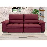 Sofá de 4 Lugares Linoforte Barcellos com 230 cm de Largura, Retrátil/Reclinável, com Revestimento em Tecido Suede - 6