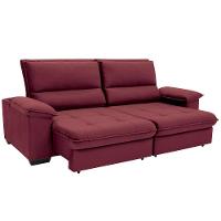 Sofá de 4 Lugares Linoforte Barcellos com 230 cm de Largura, Retrátil/Reclinável, com Revestimento em Tecido Suede - 8