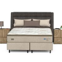 Cama Box Queen Size Probel Guarda Costas Vitality Revestida em Tecido Suede + Colchão com Pillow Super e Molas Ensacadas 30x158x188cm – Branca e Marfi - 5