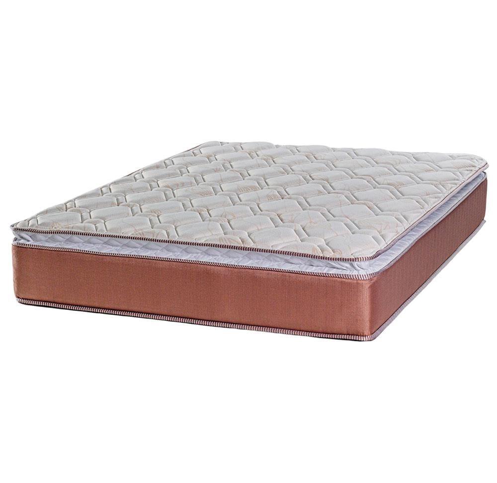 Cama Box Queen Size Luckspuma Madri com Molas Bonnel e Pillow Top 66x158x198cm - Rústico Marrom/Branco - 2