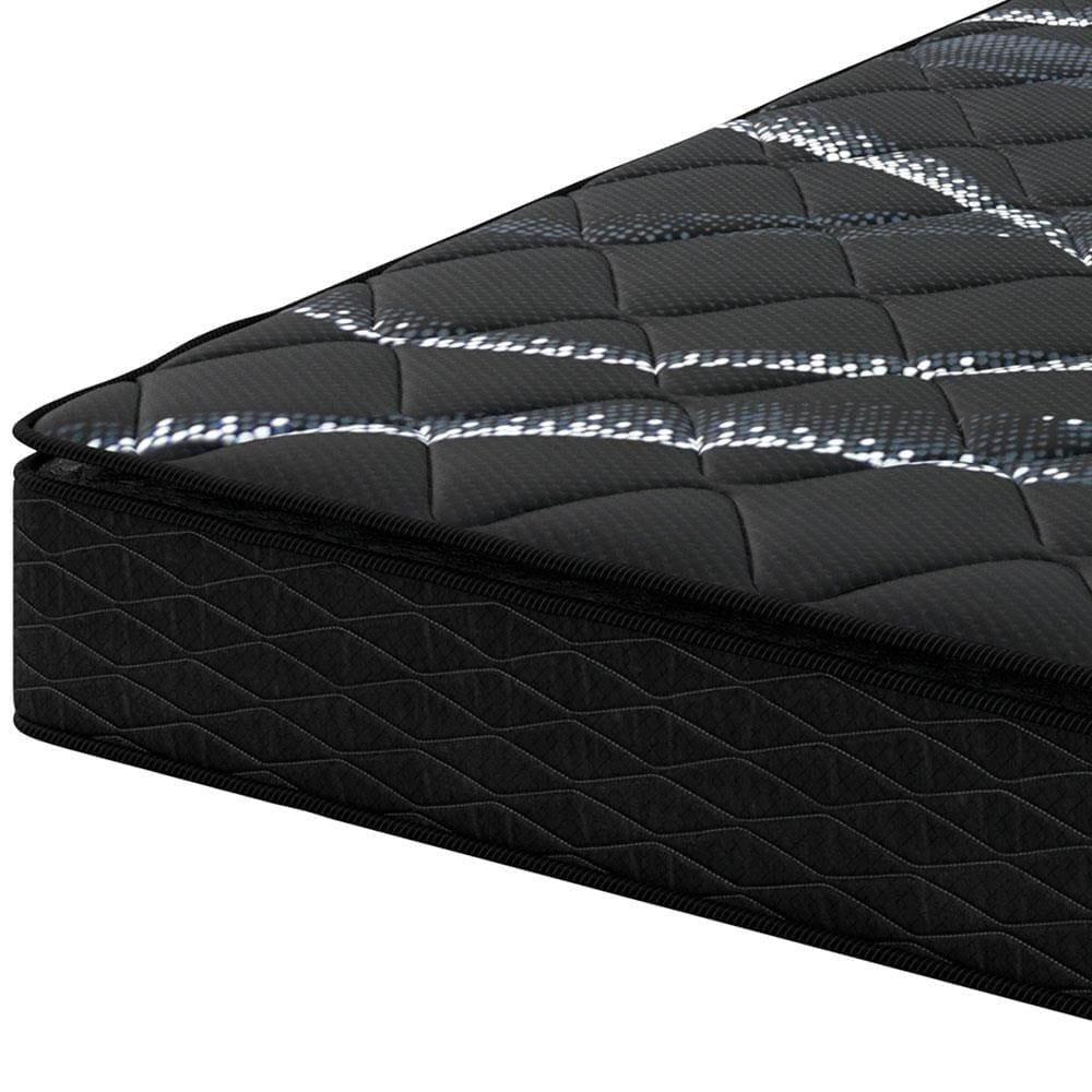 Colchão Queen Size Umaflex New Itália Black D26 com Molas Ensacadas e Pillow Top + Base Box Itaflex Universal com Baú 65,5x158x198 cm - Preto/Granite - 4