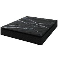 Colchão Queen Size Umaflex New Itália Black D26 com Molas Ensacadas e Pillow Top + Base Box Itaflex Universal com Baú 65,5x158x198 cm - Preto/Granite - 2