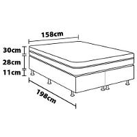 Cama Box Queen Size Herval Sense com Molas Ensacadas 60x158x198 cm - Bege - 4