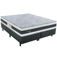 Cama Box Queen Size Biflex Turquia com Molas Ensacadas e Pillow Inn 69x158x198cm - Branco/Grafite - 2