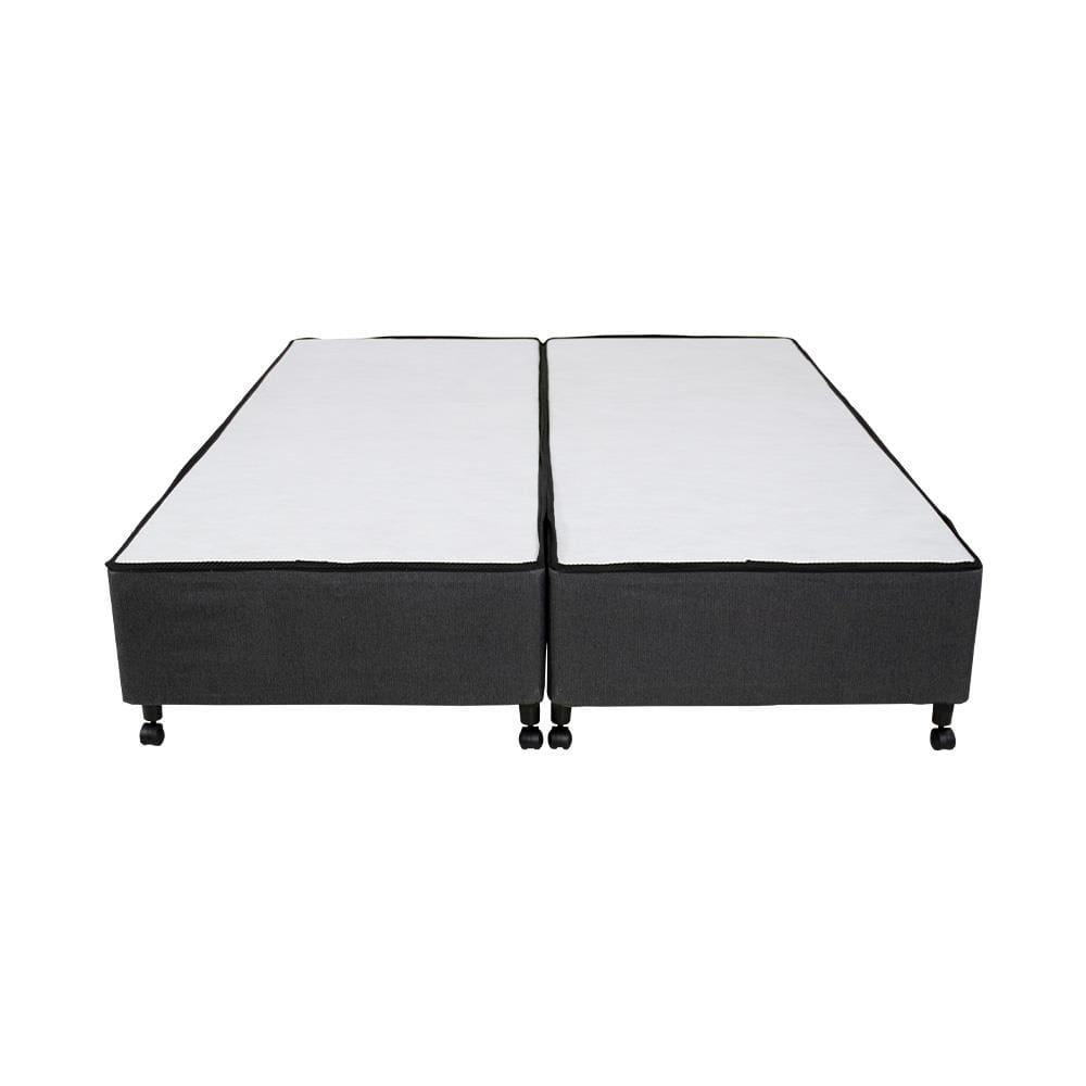 Cama Box Queen Size Castor New Alfa One em tecido Poliéster Cinza + Colchão com Molejo Tecnopedic, Euro Pillow em Malha 24x158x198cm - 3