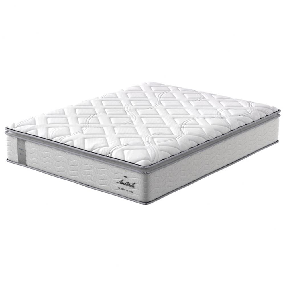 Cama Box Queen Size Probel Amsterdã D33 com Molas Ensacadas e Pillow Top 72x158x198 - Branco/Preto - 3