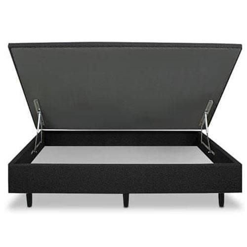 Colchão de Casal Biflex Turquia com Molas Ensacadas e Pillow Inn + Box MGA Lift Cotton com Baú e Pistão à Gás - 69x138x188cm - Branco/Grafite/Preto - 7