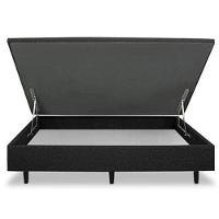 Colchão de Casal Biflex Turquia com Molas Ensacadas e Pillow Inn + Box MGA Lift Cotton com Baú e Pistão à Gás - 69x138x188cm - Branco/Grafite/Preto - 7