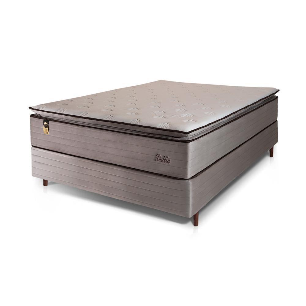 Cama Box Casal Hellen Dublin com Molas Ensacadas e Espuma D26 66x138x188cm - Bege - 2