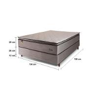 Cama Box Casal Hellen Dublin com Molas Ensacadas e Espuma D26 66x138x188cm - Bege - 4