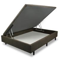 Colchão Casal Hellen Van Gogh Espuma D33 + Base Box MGA Lift Cotton com Baú e Pistão à Gás 68x138x188cm - Caqui/Marrom - 7