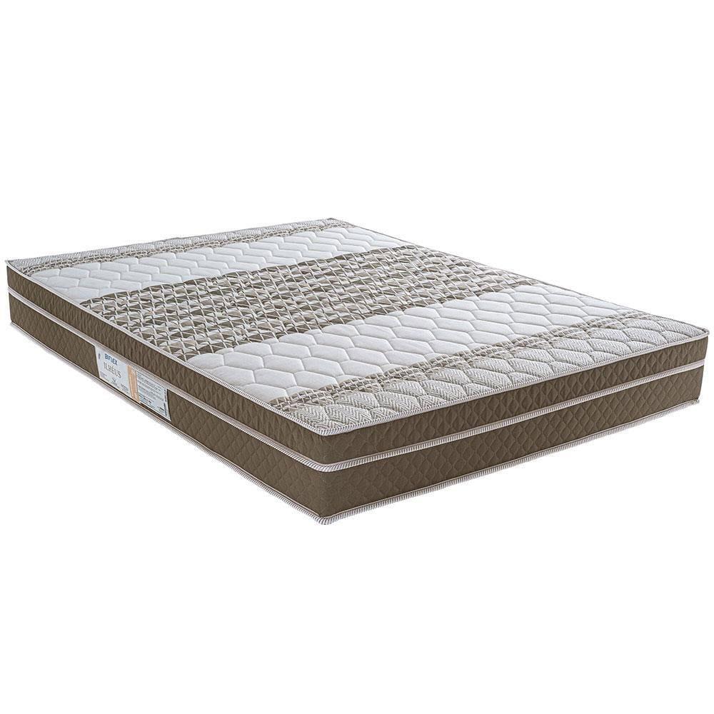 Cama Box de Casal Biflex Ilhéus com Molas Ensacadas e Euro Pillow 63x138x188cm - Marrom/Bege Estampado - 3