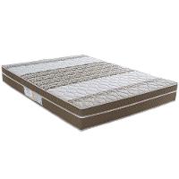 Cama Box de Casal Biflex Ilhéus com Molas Ensacadas e Euro Pillow 63x138x188cm - Marrom/Bege Estampado - 3