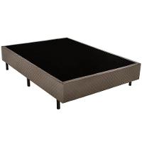 Cama Box de Casal Biflex Ilhéus com Molas Ensacadas e Euro Pillow 63x138x188cm - Marrom/Bege Estampado - 5