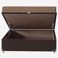 Cama Box de Casal Probel Guarda Costas Espuma D33 com Box Baú Probel Universal 54x138x188cm - Bege/Marrom - 3