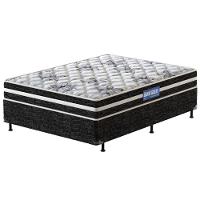 Cama Box de Casal Probel Guarda Costas Premium Hiper Firme Espuma D20, 28 e 40 60x138x188cm - Branco/Preto - 2