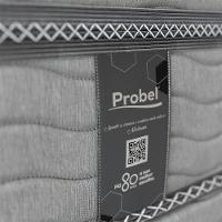 Cama Box Casal Probel Alabama com Euro Pillow e Molas Ensacadas 68x138x188 cm - Branco/Cinza - 6