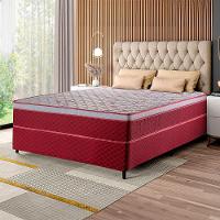 Cama Box de Casal Hellen Strong One Face Espuma D45 62x138x188cm - Vermelho/Branco - 1