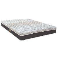 Cama Box Casal Castor Sleep Class com com Euro Pillow e Molas Ensacadas 64x128x188cm – Branco, Cinza e Marrom - 2