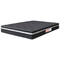 Cama Box Casal Umaflex Essencial com Eurotop e Molas Ensacadas 66x138x188 cm - Chumbo/Preto - 3