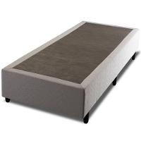 Cama Box de Solteiro Hellen Titanium com Espuma D28, Pillow Top e Revestimento em Tecido Malha 62x88x188cm - Cinza/Preto