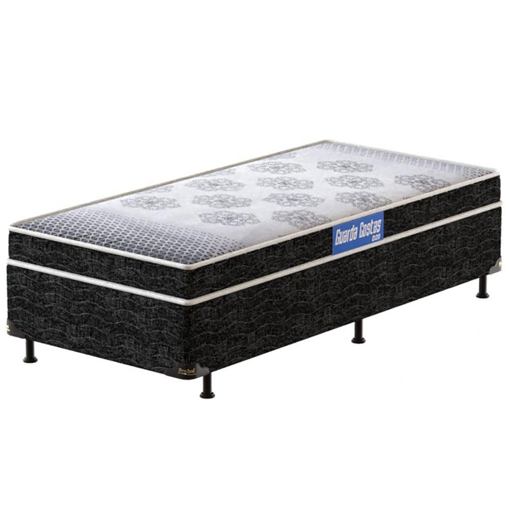 Cama Box de Solteiro Probel Guarda Costas Espuma D20 50x88x188cm - Branco/Preto - 2