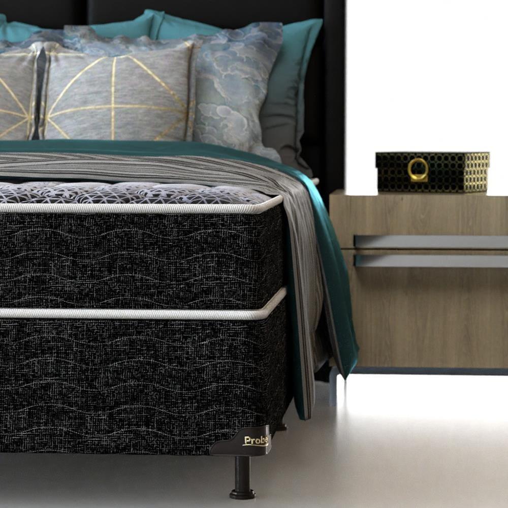 Cama Box de Solteiro Probel Guarda Costas Promiddle Espuma D28 60x88x188cm - Branco/Preto - 5