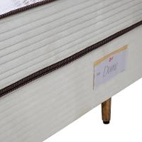 Cama Box Solteirão Castor Dome One Revestida em Tecido Suede + Colchão com Molejo Tecnopedic e Revestimento em Malha 27x100x200cm - Bege - 2