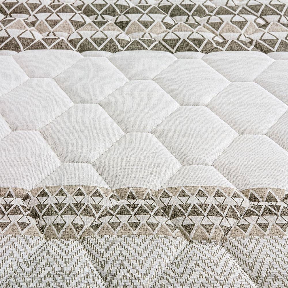 Cama Box de Solteiro Biflex Ilhéus com Molas Ensacadas e Euro Pillow 63x88x188cm - Marrom/Bege Estampado - 4