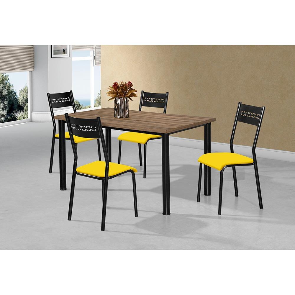 Mesa de Jantar Retangular Aço Nobre Júlia Plus com 4 Cadeiras - 2