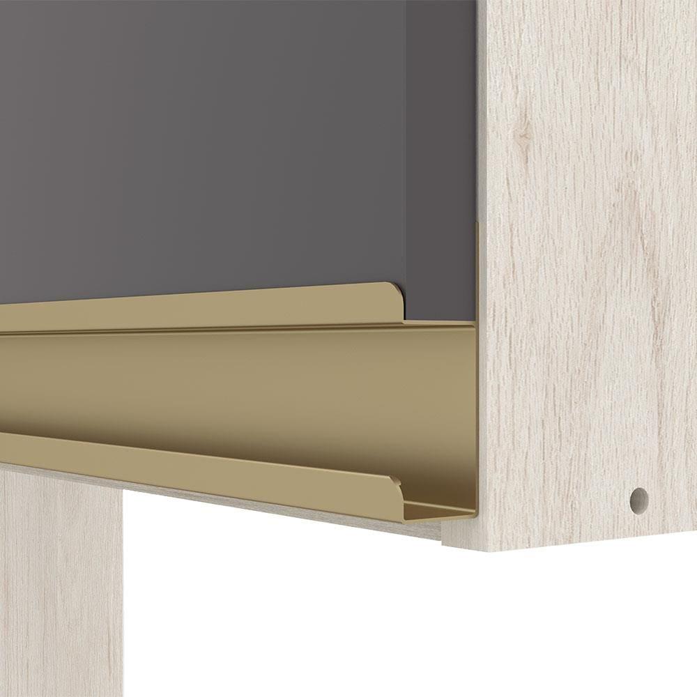 Cozinha Compacta Bartira Jaspe com 6 Portas, 3 Gavetas e 6 Prateleiras - 260,4cm de largura - 6