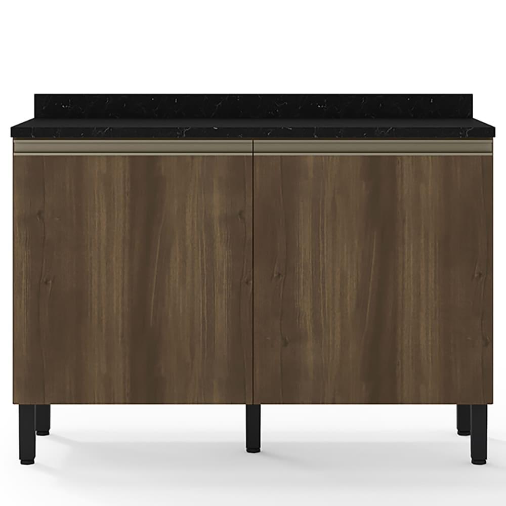 Cozinha Compacta Bartira Jaspe com 6 Portas, 3 Gavetas e 6 Prateleiras - 260,4cm de largura - 6