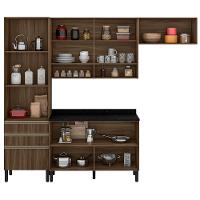 Cozinha Compacta Bartira Jaspe com 6 Portas, 3 Gavetas e 6 Prateleiras - 260,4cm de largura - 3