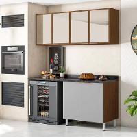 Cozinha Compacta Bartira Rubi com 6 Portas e 3 Prateleiras 160cm de Largura - 1