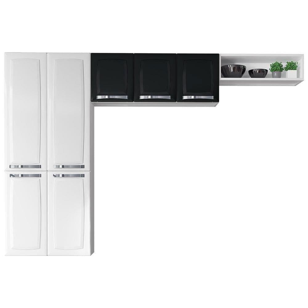 Cozinha Compacta Itatiaia Rose com 10 Portas, 1 Gaveta e 6 Prateleiras - 245cm de Largura - 2