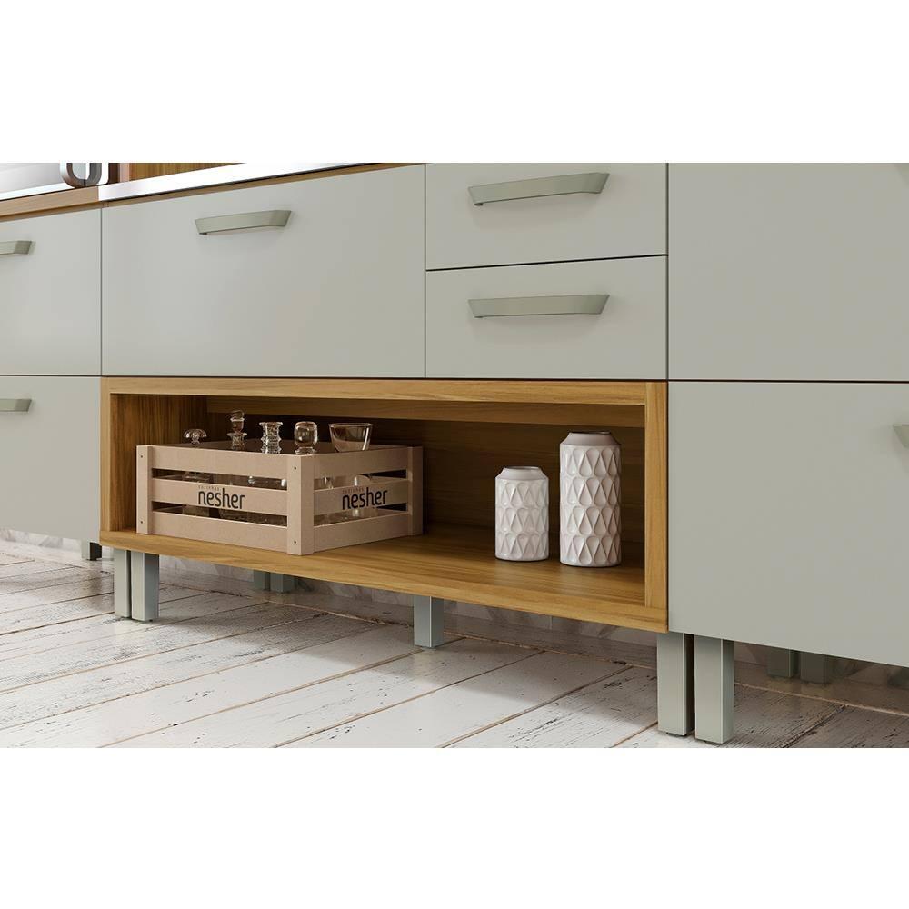 Cozinha Compacta Nesher Princesa com 4 Portas 3 Gavetas e 7 Prateleiras - 200cm de largura - 5