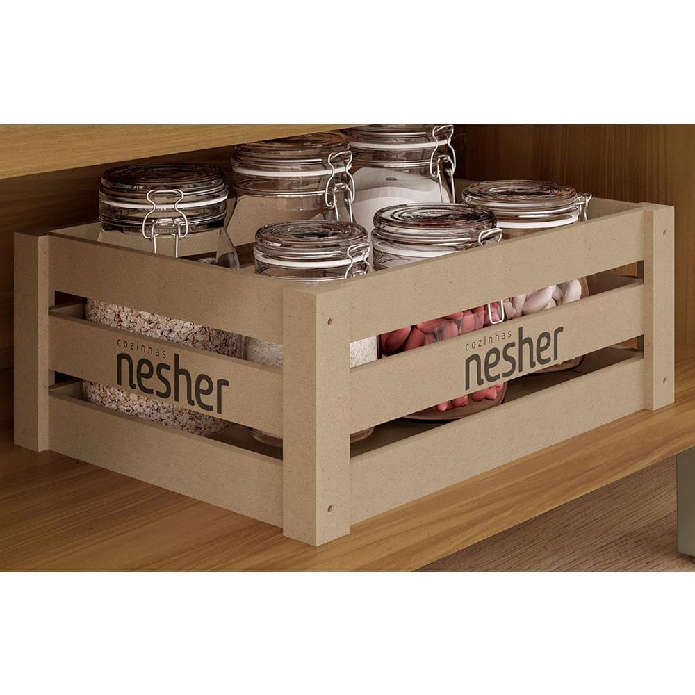 Cozinha Compacta Nesher Princesa com 4 Portas 3 Gavetas e 7 Prateleiras - 200cm de largura - 6