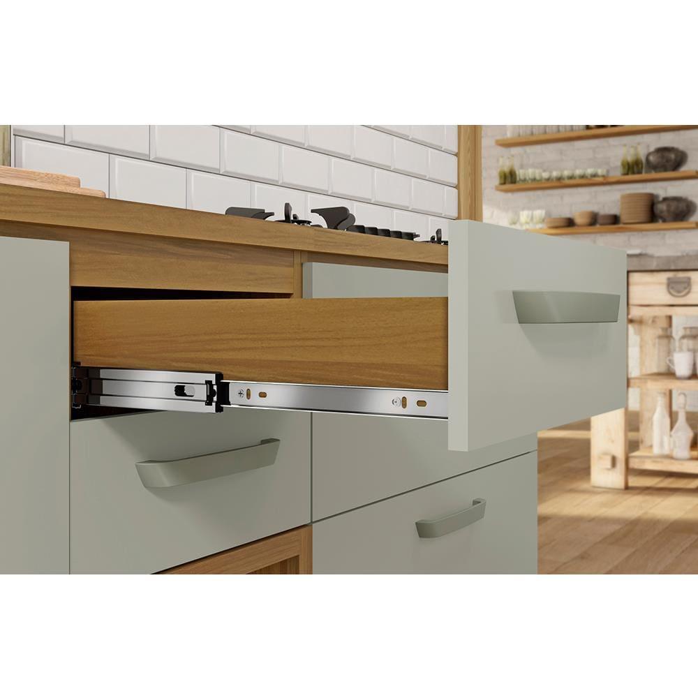 Cozinha Compacta Nesher Princesa com 4 Portas 3 Gavetas e 7 Prateleiras - 200cm de largura - 7