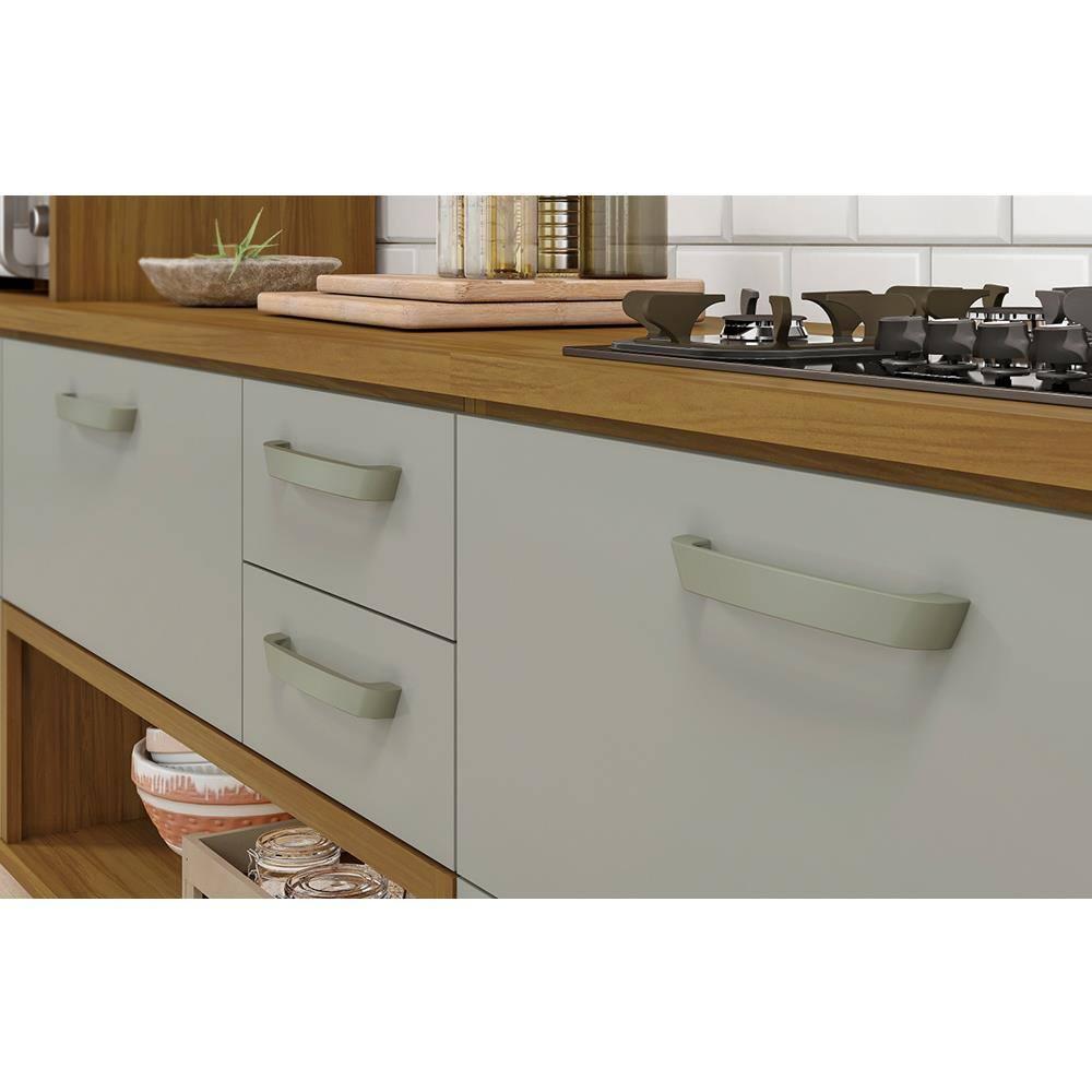 Cozinha Compacta Nesher Princesa com 4 Portas 3 Gavetas e 7 Prateleiras - 200cm de largura - 9