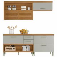 Cozinha Compacta Nesher Princesa com 4 Portas 3 Gavetas e 7 Prateleiras - 200cm de largura - 2