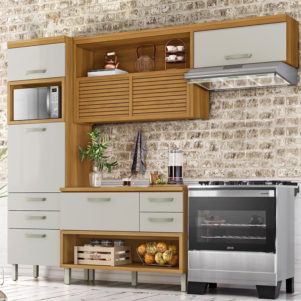 Cozinha Compacta Nesher Princesa com 5 Portas 5 Gavetas e 11 Prateleiras - 264cm de largura - 1