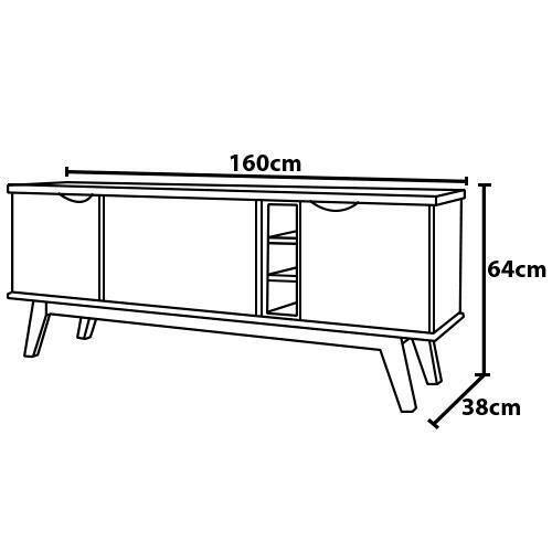 Rack com Painel Patrimar Marselha para TVs de até 50” - 7