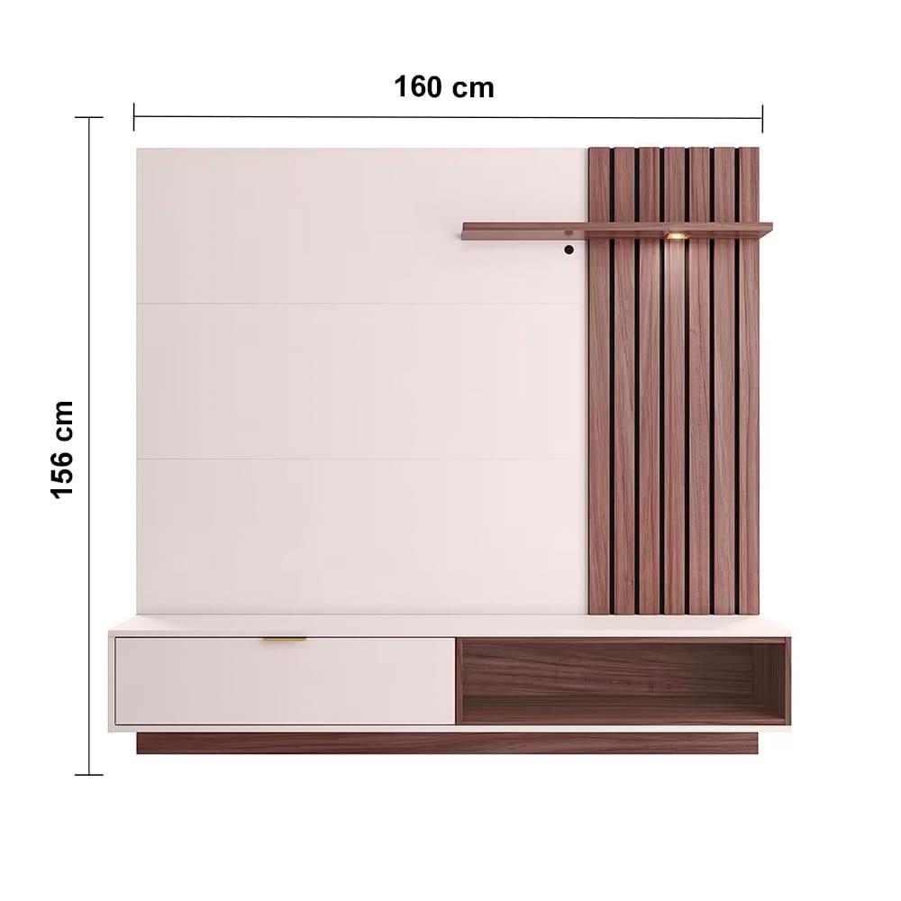 Sofá 4 Lugares Linoforte Bonno Retrátil - 230 cm de Largura + Painel Home Suspenso Colibri Tocantins com 160 cm de Largura, Ideal para TVs de até 60" - 4
